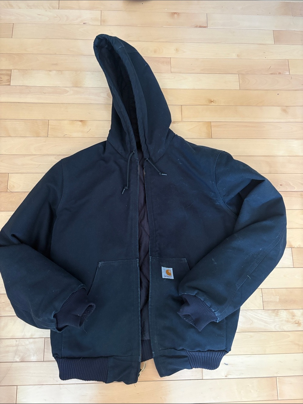 Carhartt Black Hooded Insulated Puffer Jacket